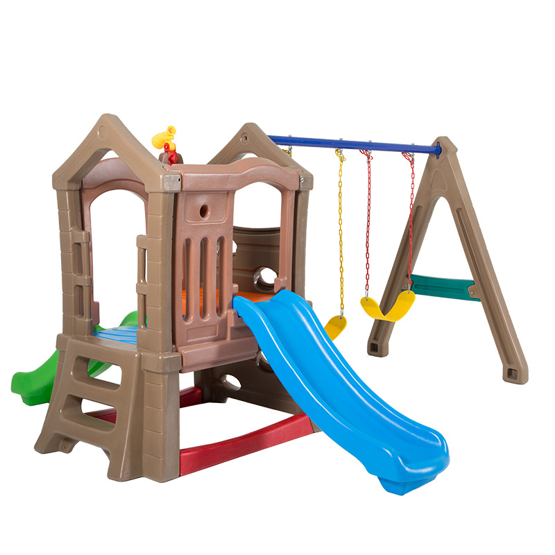 Kids Outdoor Slide Set - Wysokiej jakości plastikowa dwustronna zjeżdżalnia dla