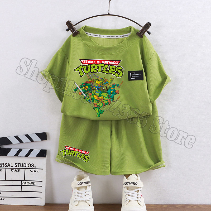Kids Outdoor Ninja Set - Zestaw Koszulka i Szorty Wojownicze Żółwie