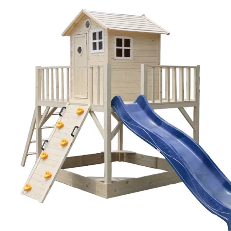 Kids Outdoor Wooden Playhouse - Drewniany domek do zabawy na zewnątrz