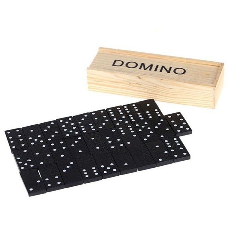 Kids Outdoor Activity Table - 28 sztuk/zestaw Drewniane Domino Gra Planszowa