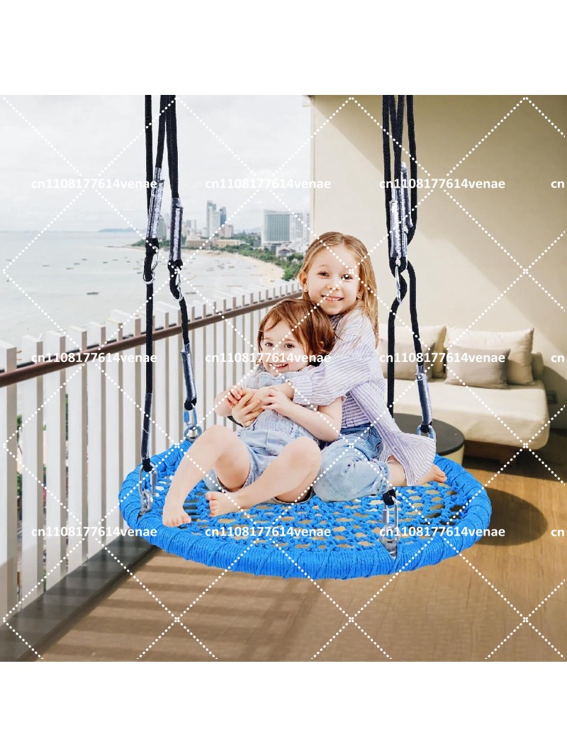 Kids Outdoor Nest Swing - Huśtawka dyskowa okrągła na zewnątrz dla