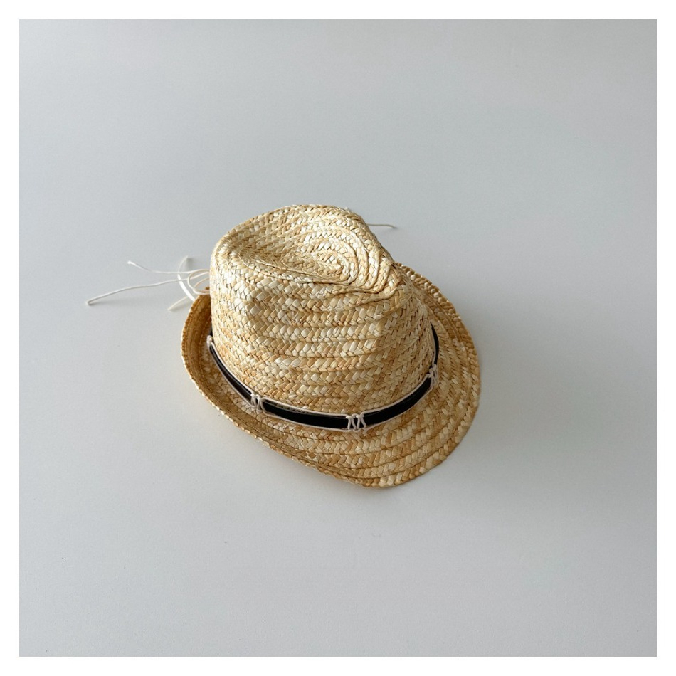 Kids Outdoor Hat - Dziecięcy kapelusz fedora z naturalnej słomy