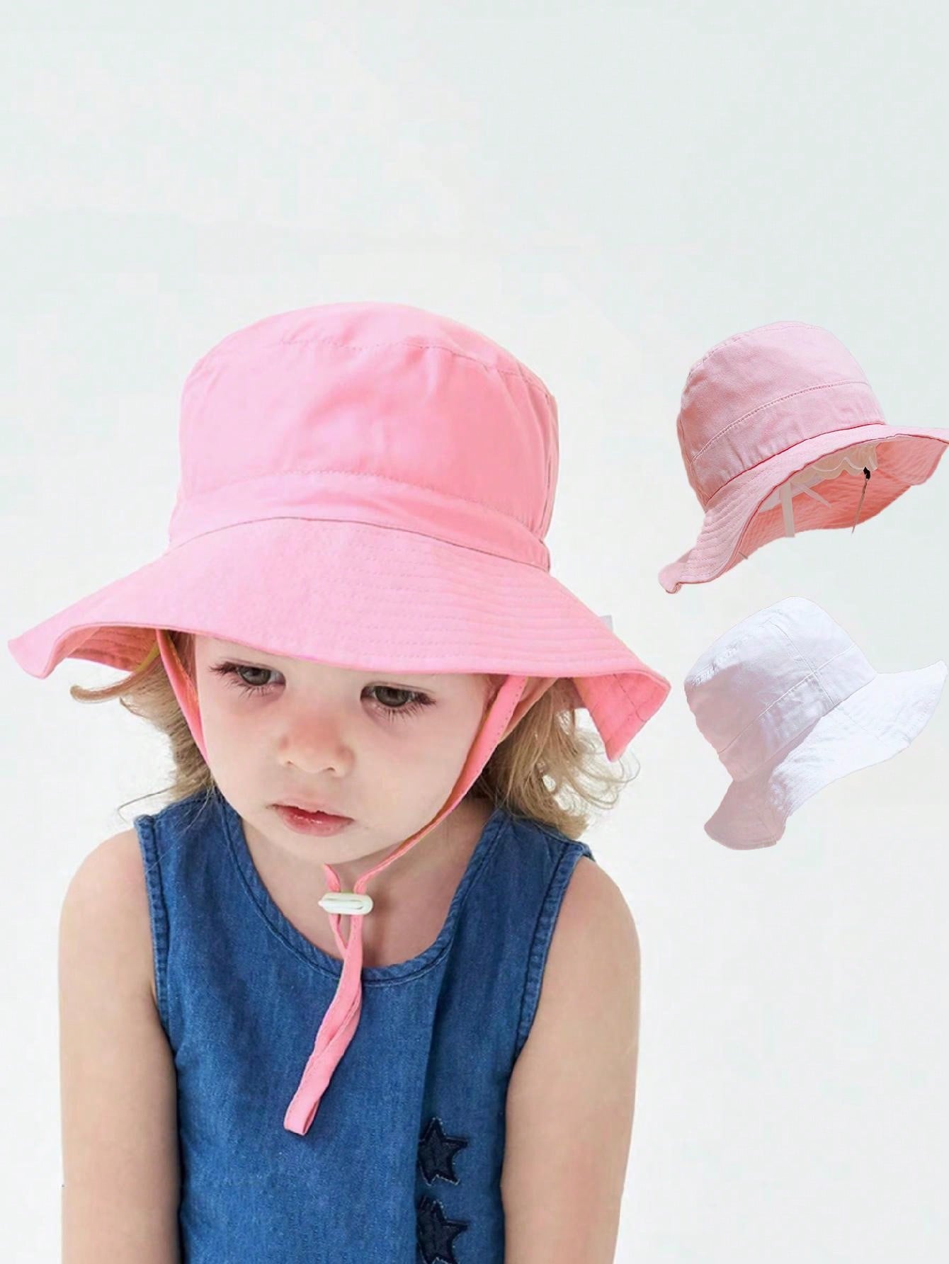 Kids Outdoor Hat - 1 szt. Różowy kapelusz typu bucket