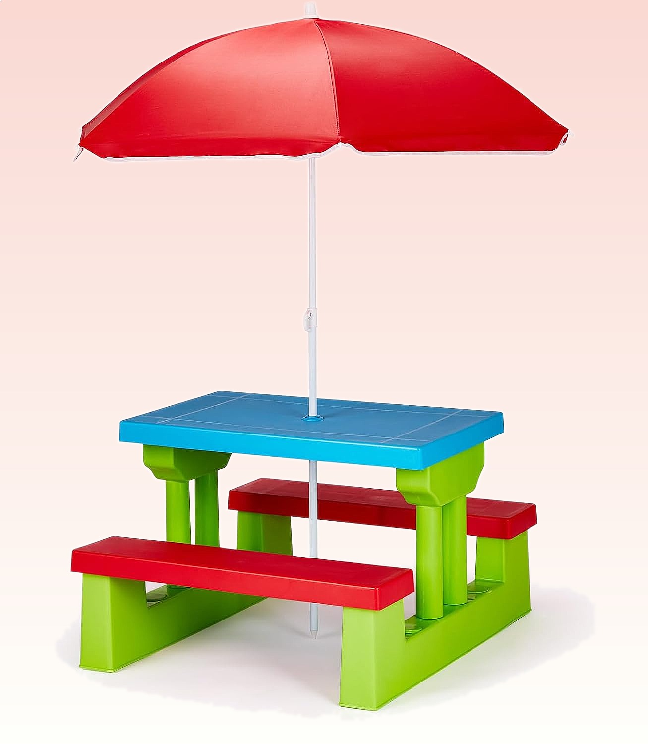 Kids Outdoor Bench With Umbrella - JOYMOR Stół piknikowy dla dzieci z