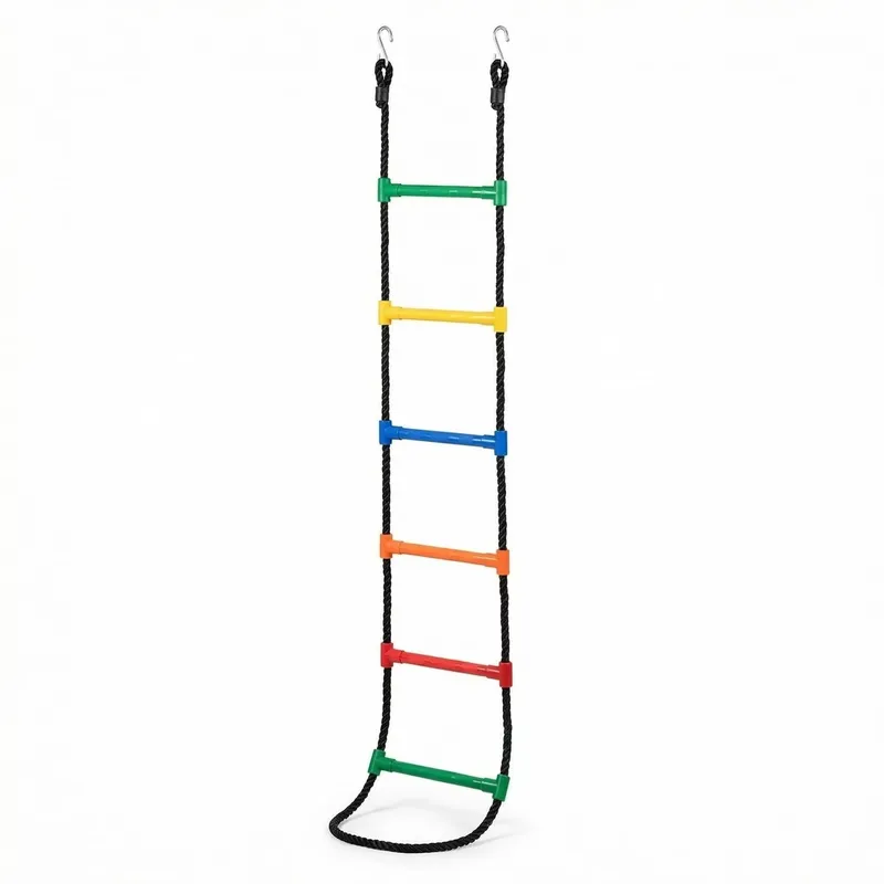 Kids Outdoor Ladder - Kolorowa plastikowa drabina sznurkowa dla dzieci