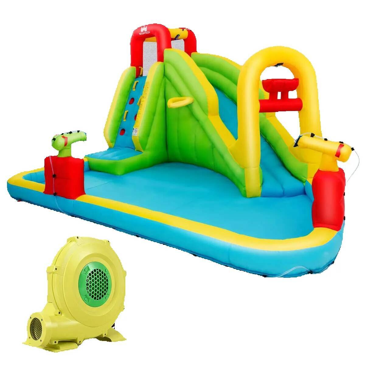 Kids Outdoor Jump House - Zjeżdżalnia dmuchana na zewnątrz z wodą,