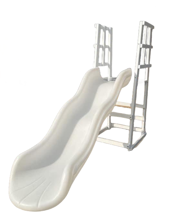 Kids Outdoor Slide Set - Gorąca Wyprzedaż Biała Podwójna Zjeżdżalnia Plastikowa