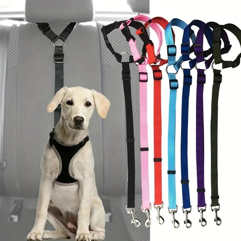 Swing Seat Belt - Jednokolorowy, dwuczęściowy pas bezpieczeństwa dla zwierząt