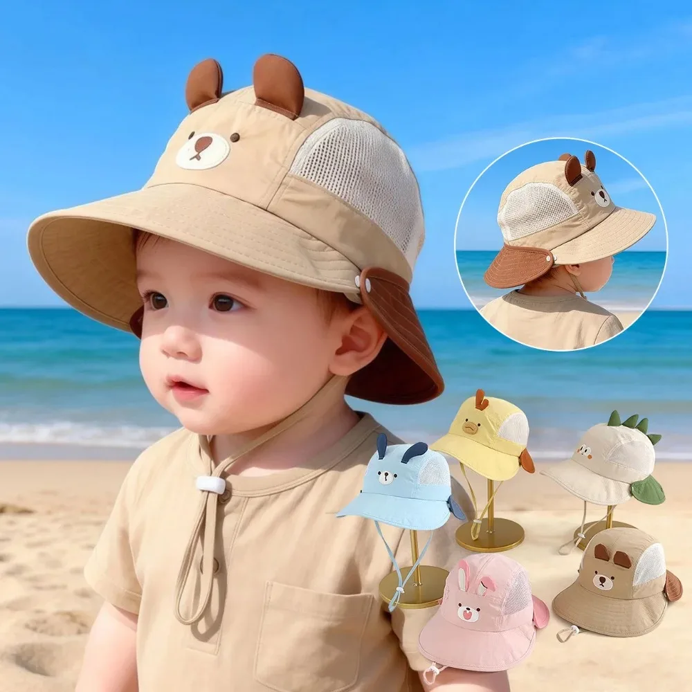 Kids Outdoor Hat - Uroczy Kreskówkowy Kapelusz Rybacki dla Niemowląt,