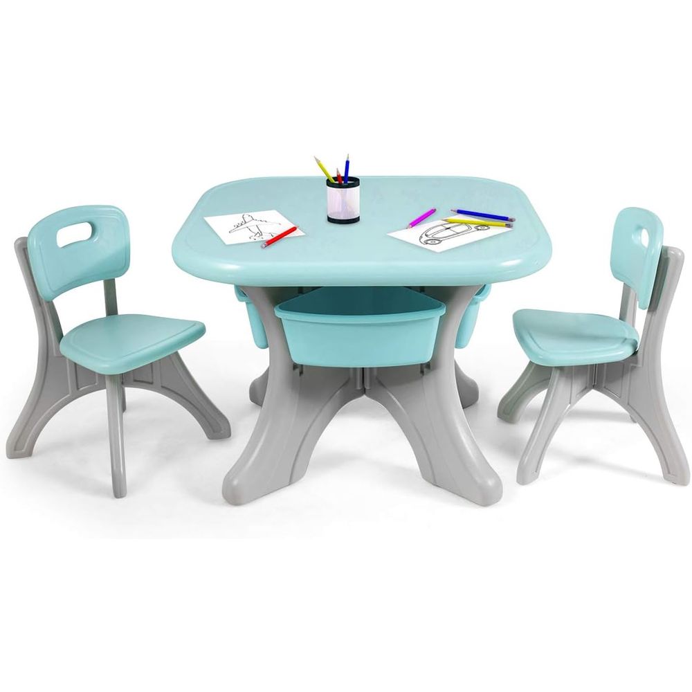 Kids Outdoor Activity Table - Stolik i krzesła dla dzieci, 3-częściowy