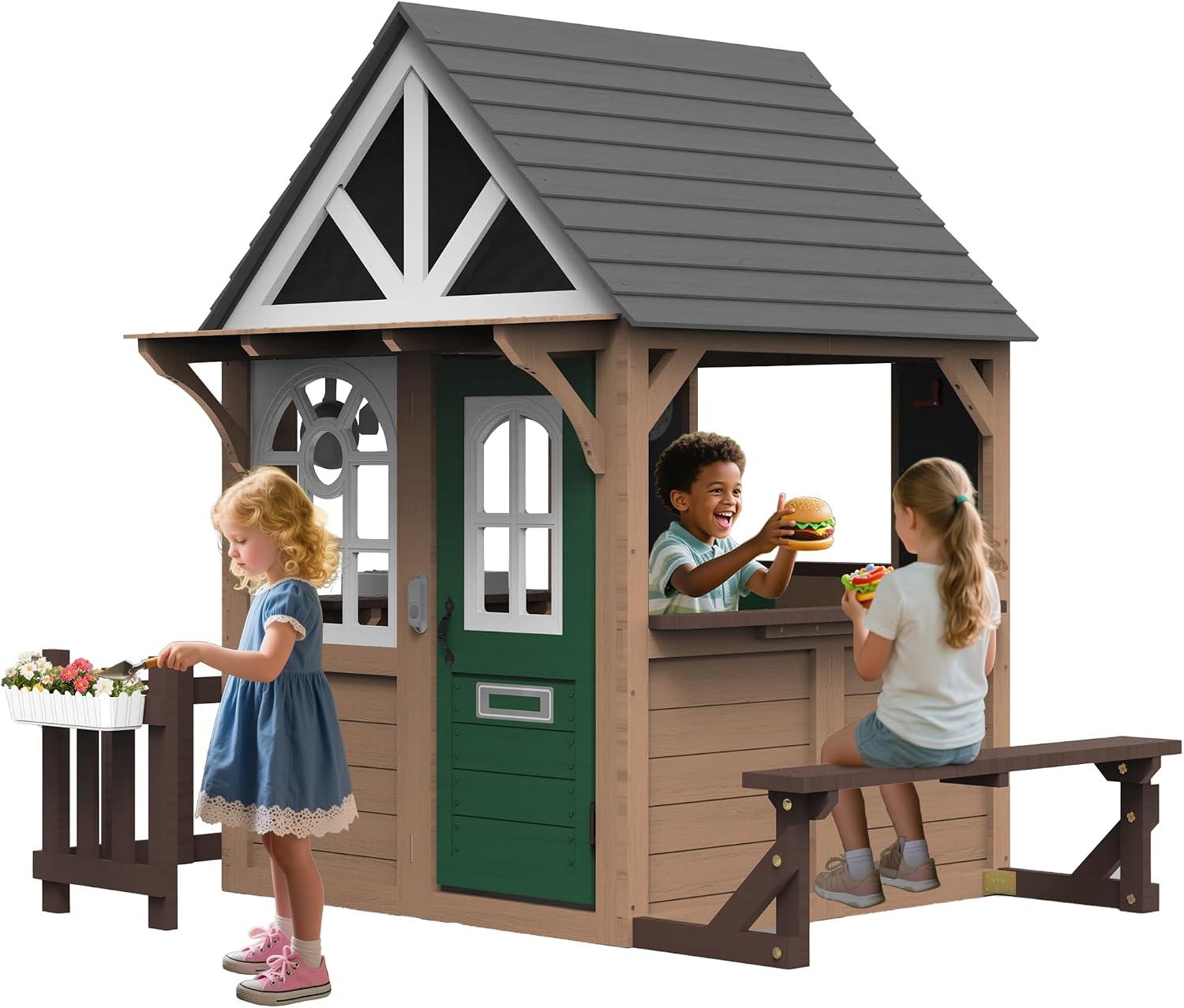 Domek do zabawy dla dzieci Sei – Kids Outdoor Wooden Playhouse recenzja i cena