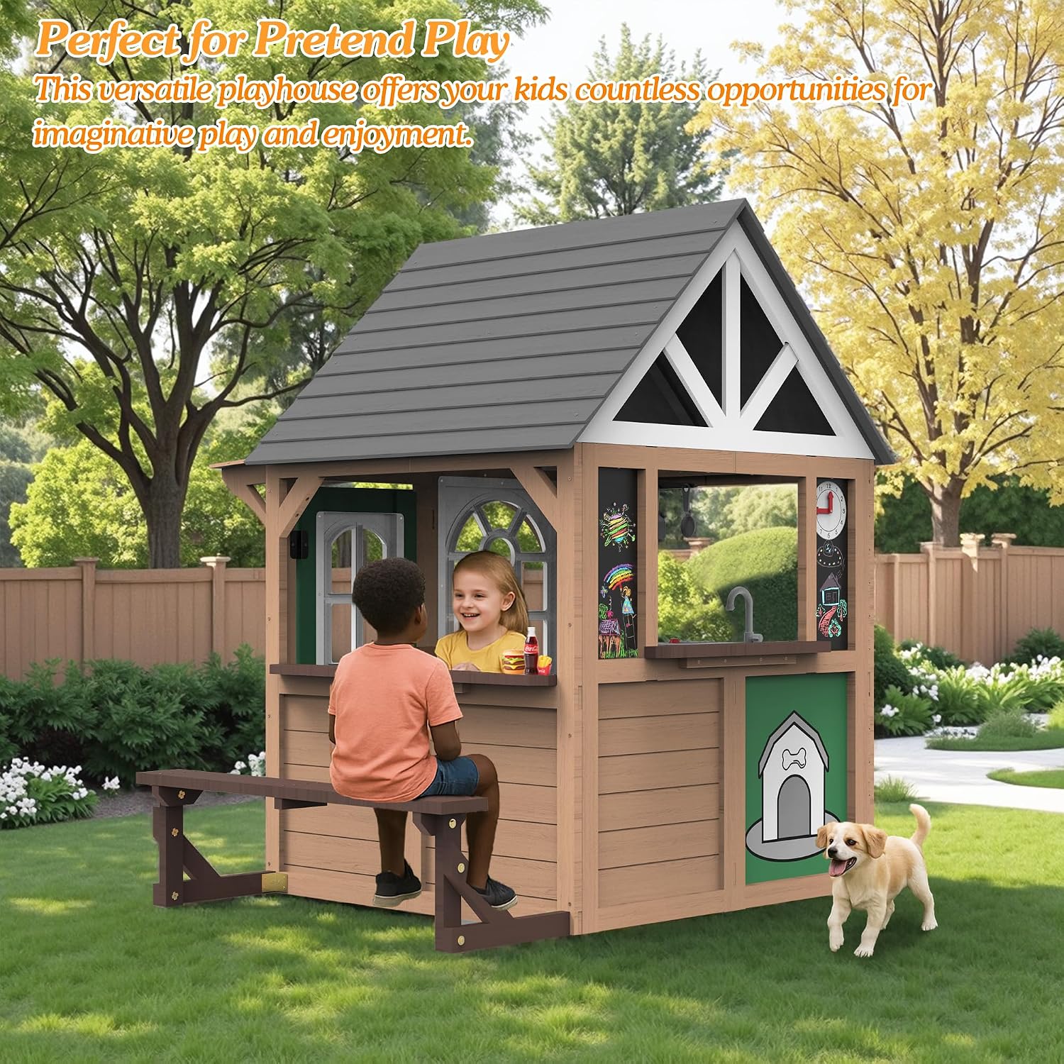 Domek do zabawy dla dzieci Sei – Kids Outdoor Wooden Playhouse recenzja i cena