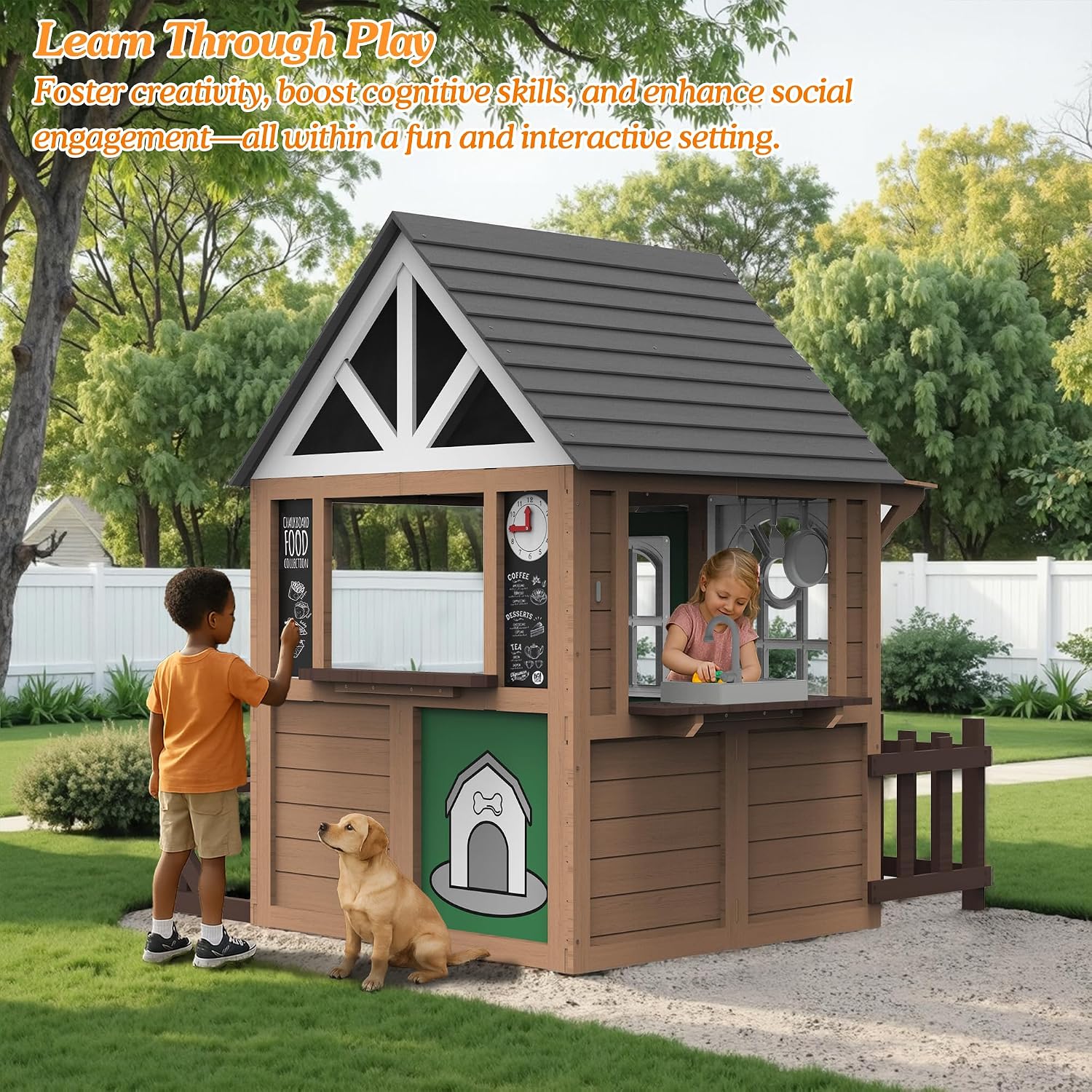 Domek do zabawy dla dzieci Sei – Kids Outdoor Wooden Playhouse recenzja i cena