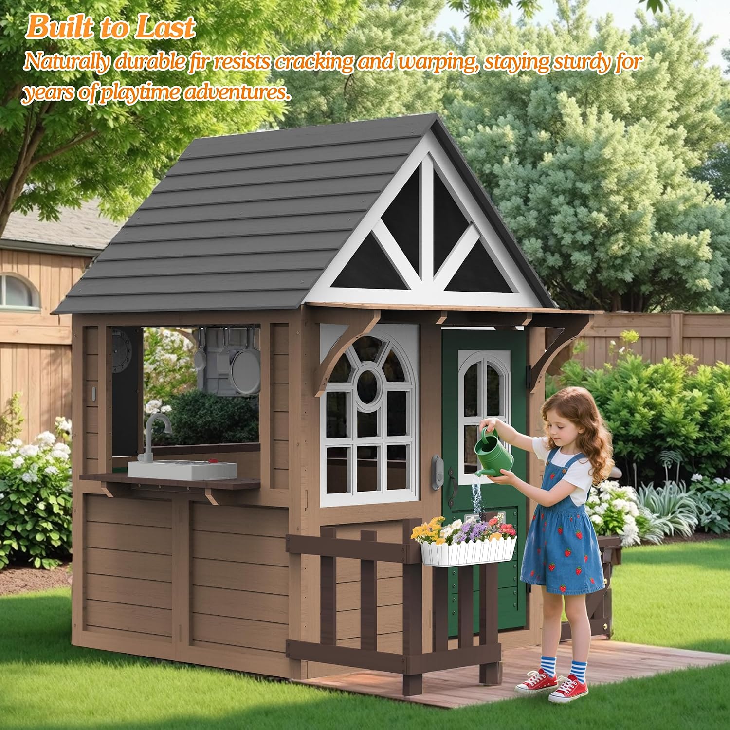 Domek do zabawy dla dzieci Sei – Kids Outdoor Wooden Playhouse recenzja i cena