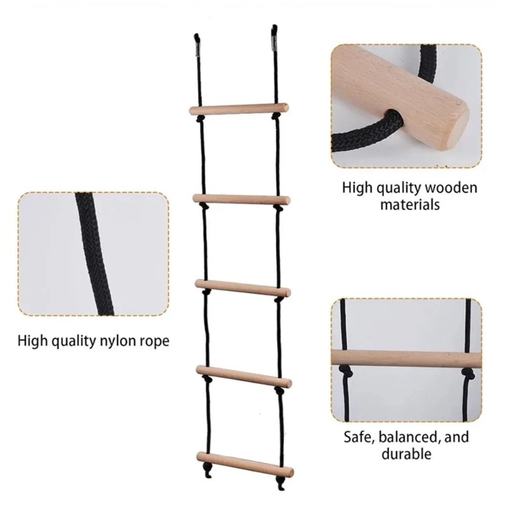 Drewniana drabina linowa do ws – Kids Outdoor Ladder recenzja i cena