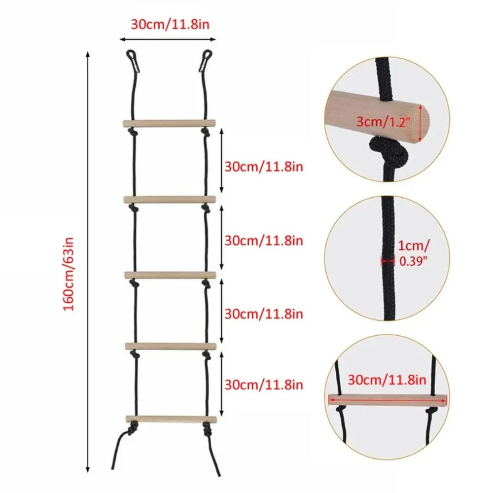 Drewniana drabina linowa do ws – Kids Outdoor Ladder recenzja i cena