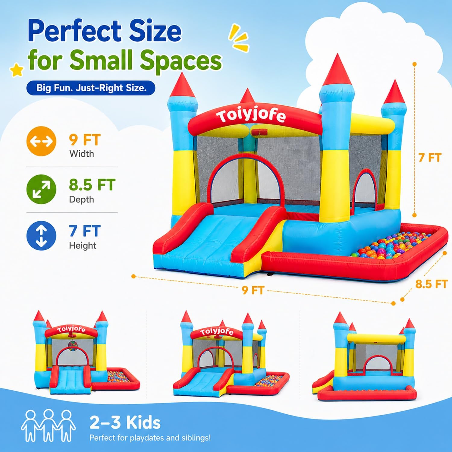 Dmuchany zamek dla dzieci w wi – Kids Outdoor Jump House recenzja i cena