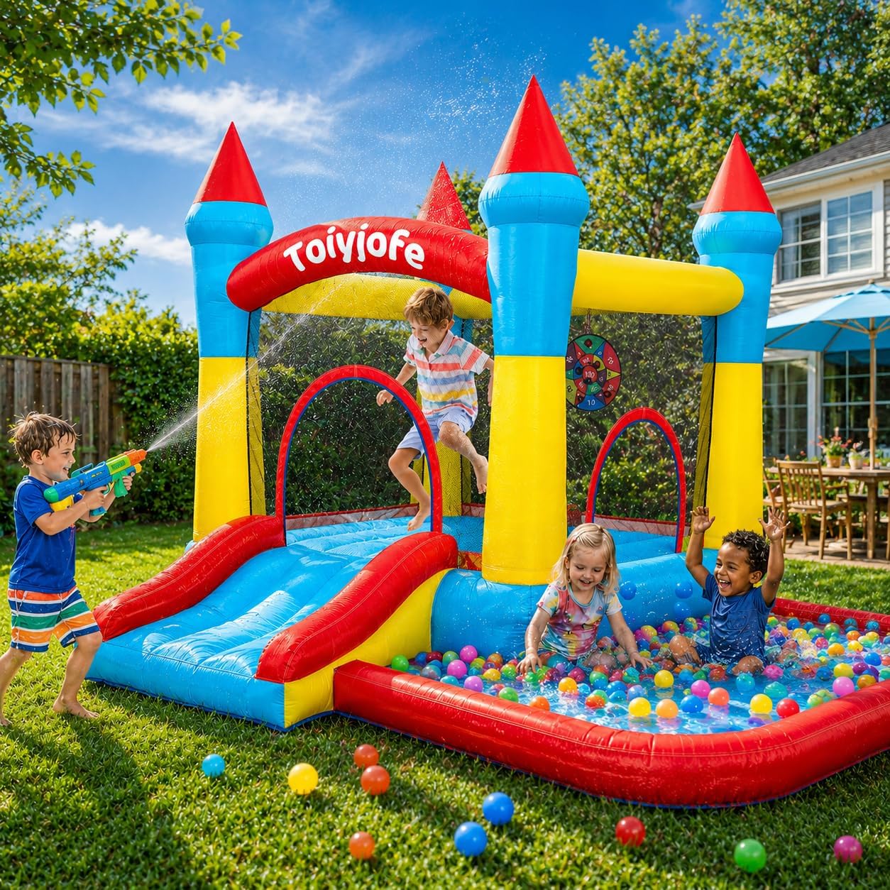 Dmuchany zamek dla dzieci w wi – Kids Outdoor Jump House recenzja i cena