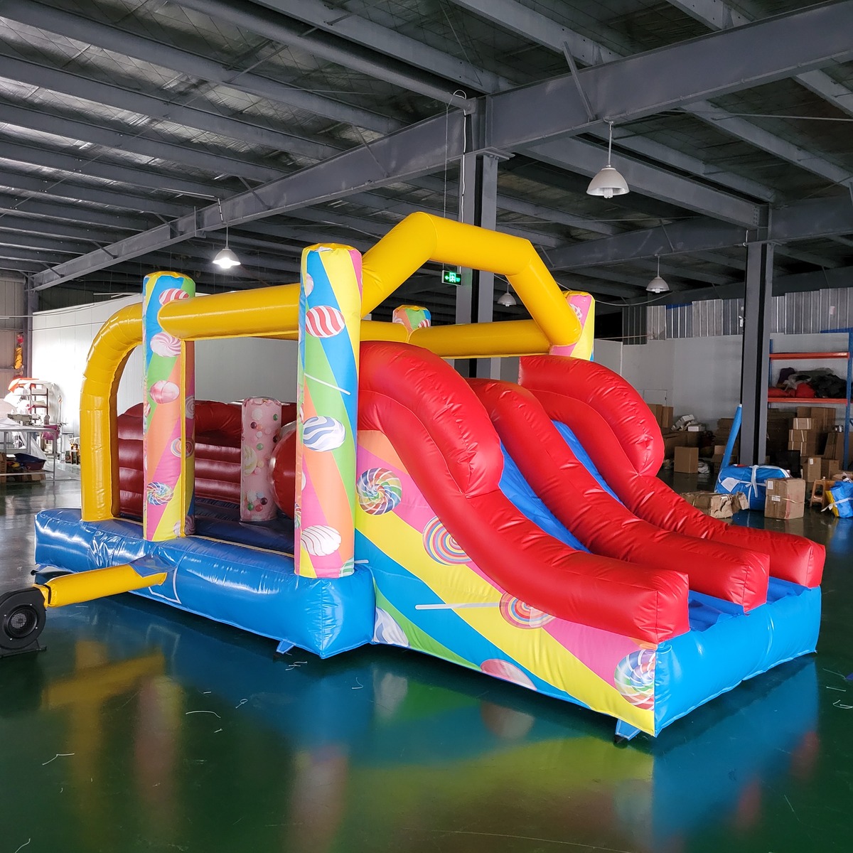 Komercyjna plandeka PVC, dmuch – Kids Outdoor Trampoline recenzja i cena