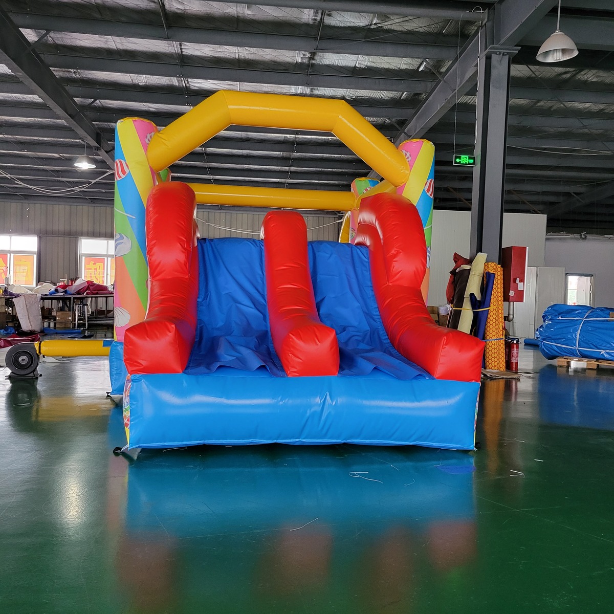 Komercyjna plandeka PVC, dmuch – Kids Outdoor Trampoline recenzja i cena