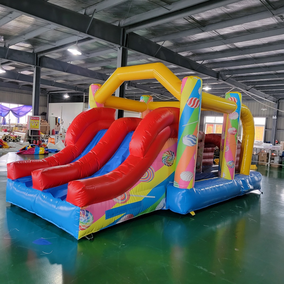 Komercyjna plandeka PVC, dmuch – Kids Outdoor Trampoline recenzja i cena
