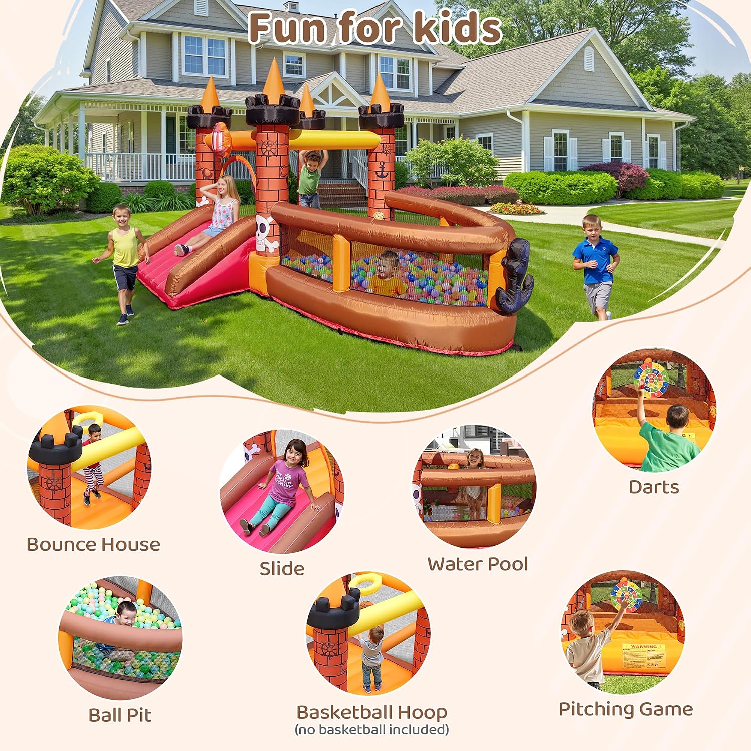 Nadmuchiwany zamek do skakania – Kids Outdoor Jump House recenzja i cena