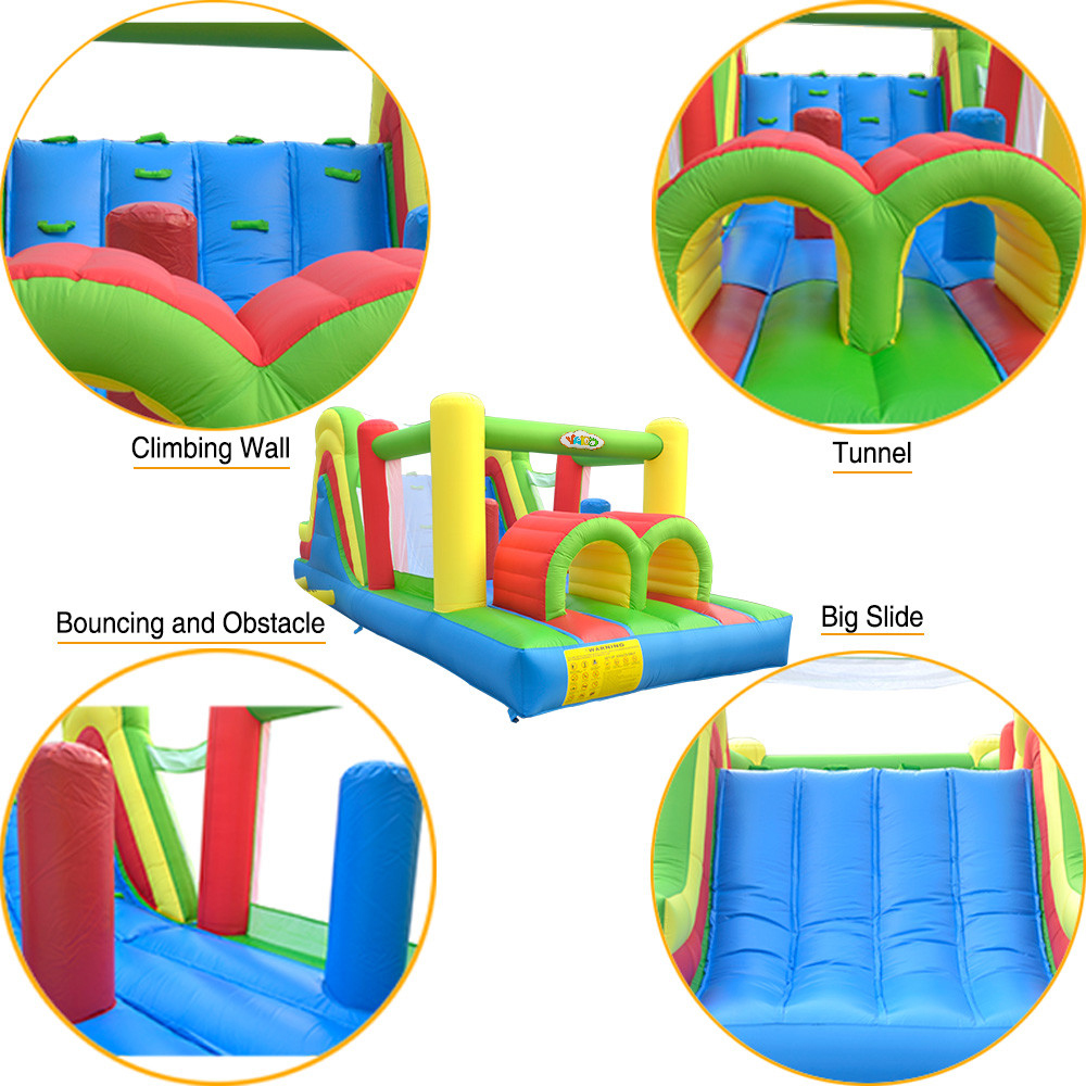 Kolorowy dmuchany zamek dla dz – Kids Outdoor Jump House recenzja i cena
