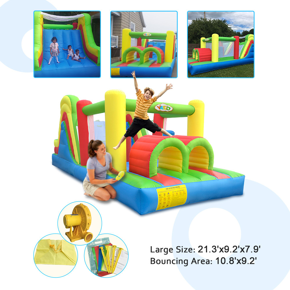 Kolorowy dmuchany zamek dla dz – Kids Outdoor Jump House recenzja i cena
