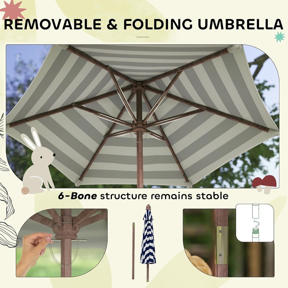 Stół piknikowy dla dzieci Qaba – Kids Outdoor Bench With Umbrella recenzja i cena