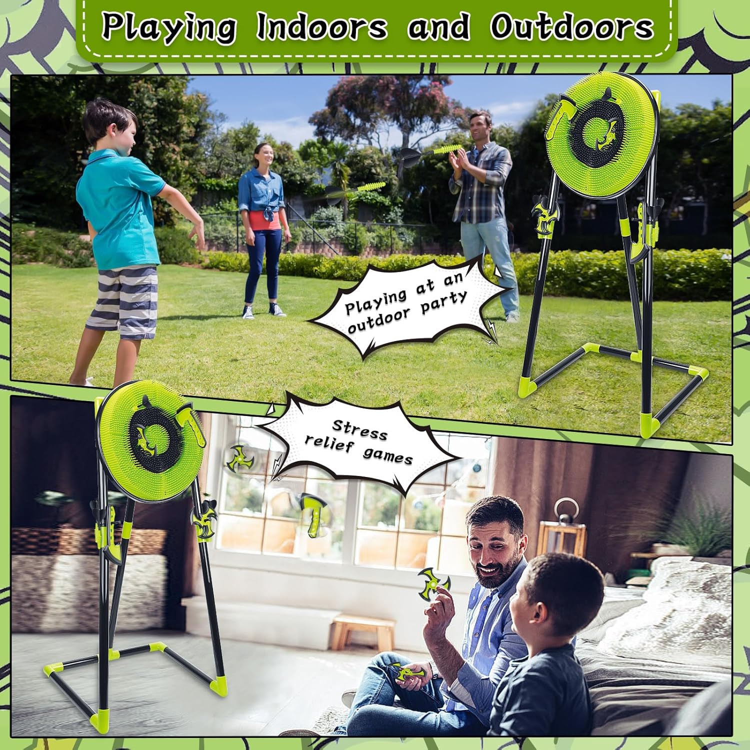 Zestaw celów do rzucania sieki – Kids Outdoor Ninja Set recenzja i cena