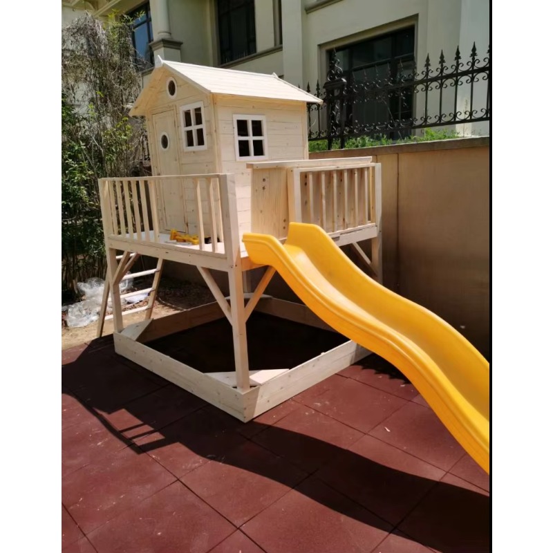 Drewniany domek do zabawy na z – Kids Outdoor Wooden Playhouse recenzja i cena