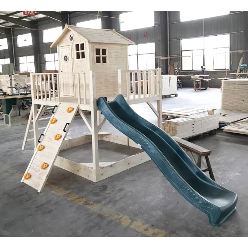 Drewniany domek do zabawy na z – Kids Outdoor Wooden Playhouse recenzja i cena