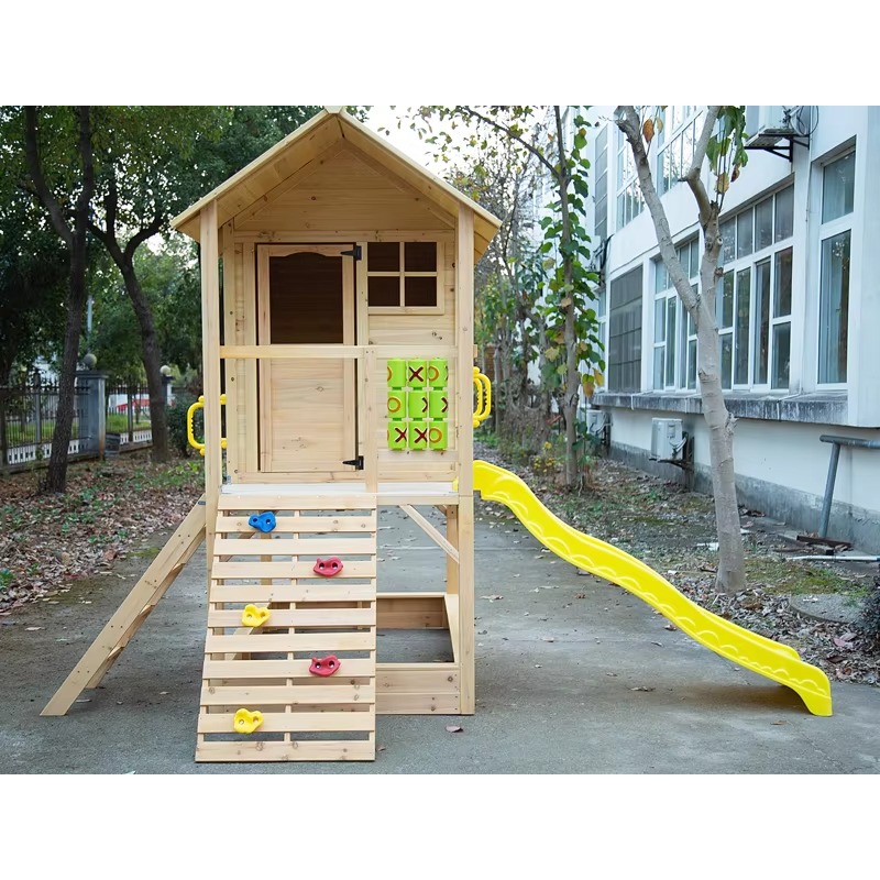 Drewniane domeczki do zabawy d – Kids Outdoor Wooden Playhouse recenzja i cena