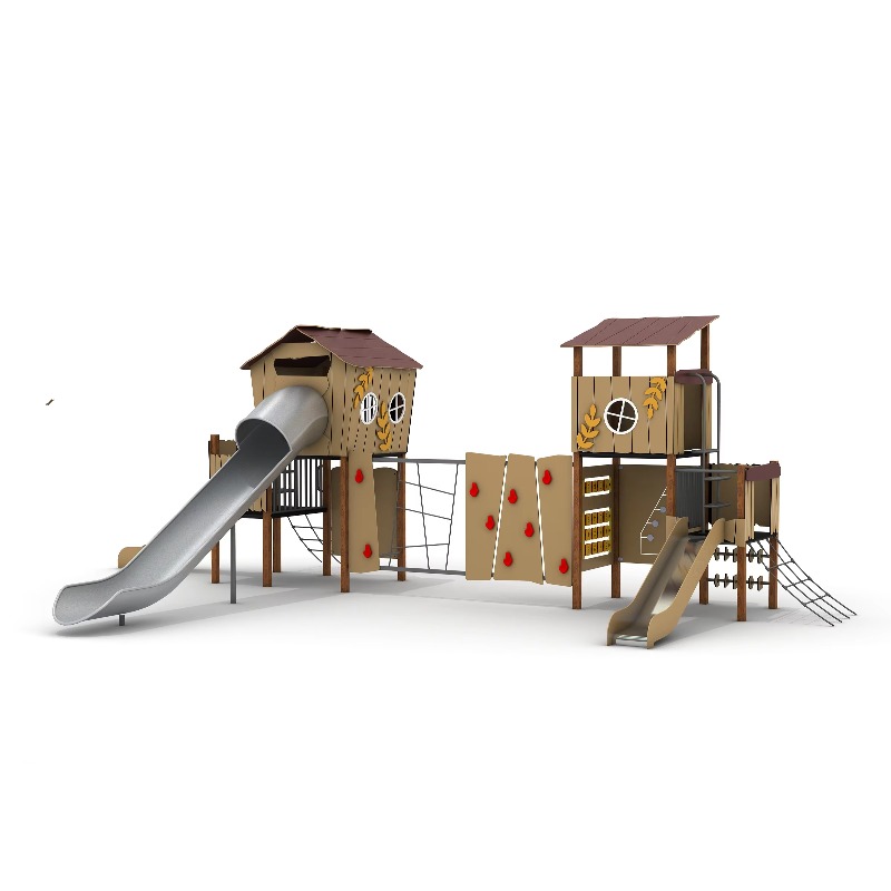 Drewniany zestaw zabawowy na z – Kids Outdoor Wooden Playhouse recenzja i cena