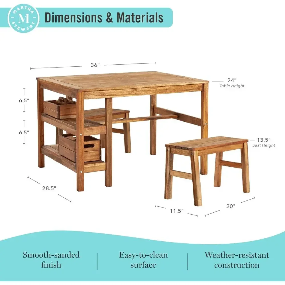 Zestaw mebli ogrodowych dla dz – Kids Outdoor Activity Table recenzja i cena