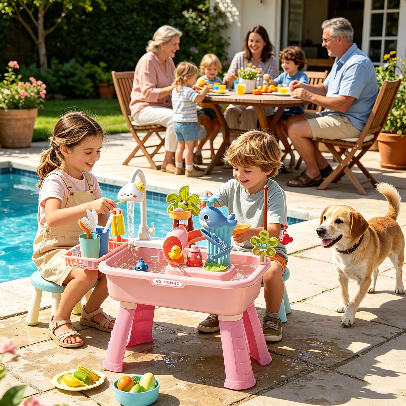 Stolik wodny dla dzieci z pomp – Kids Outdoor Activity Table recenzja i cena