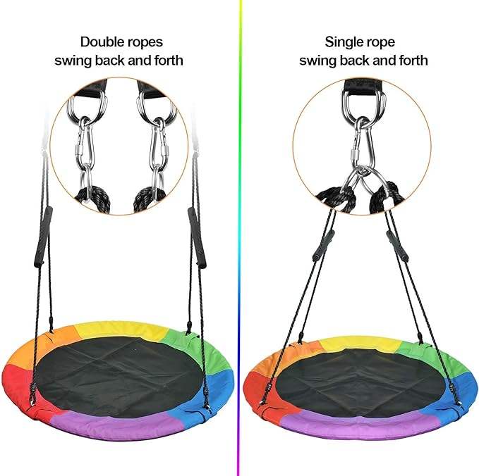 Huśtawka drzewna z siatki, huś – Kids Outdoor Nest Swing recenzja i cena