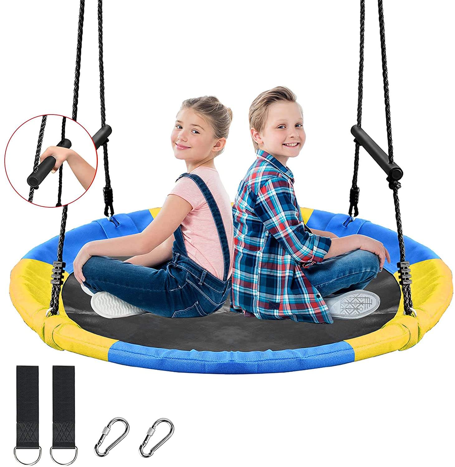 Huśtawka drzewna z siatki, huś – Kids Outdoor Nest Swing recenzja i cena
