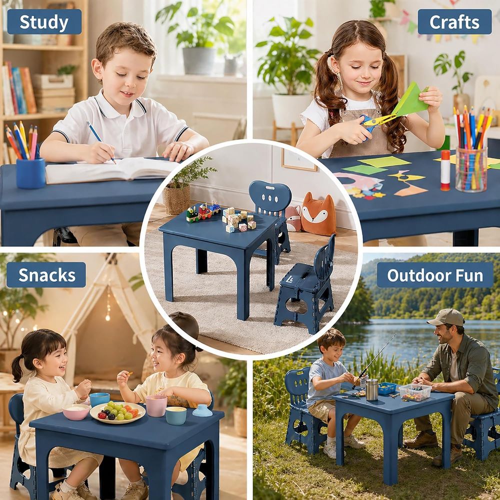 Składany zestaw stół i krzesła – Kids Outdoor Activity Table recenzja i cena