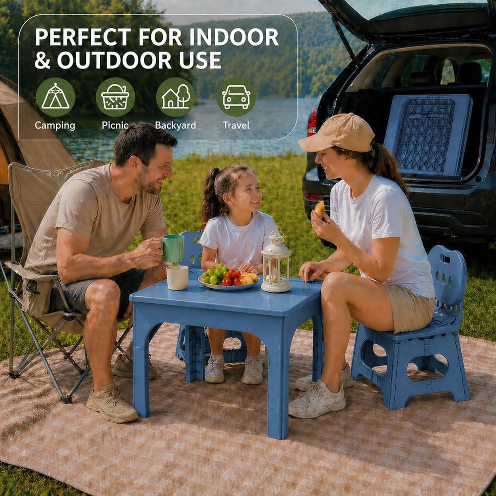 Składany zestaw stół i krzesła – Kids Outdoor Activity Table recenzja i cena