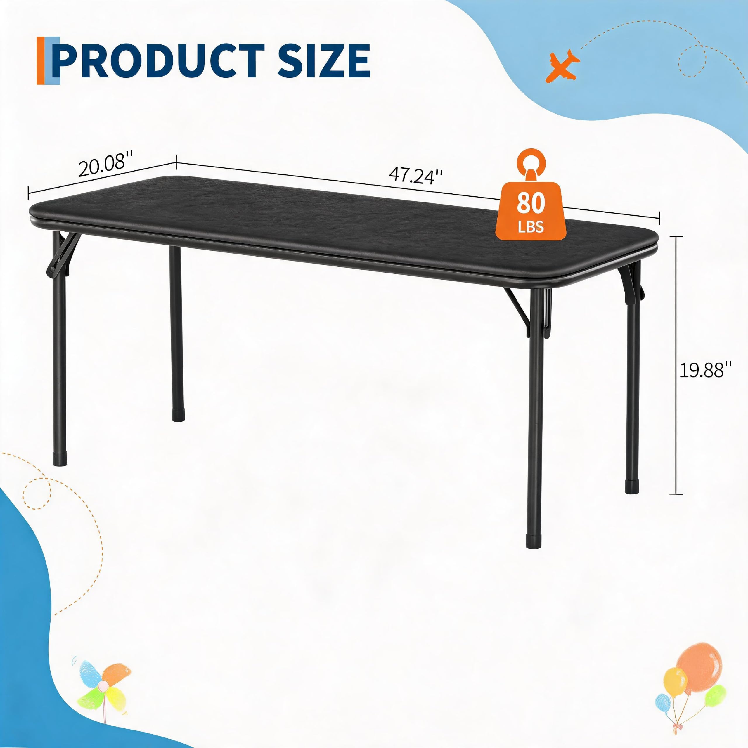 Prostokątny składany stół 47 c – Kids Outdoor Activity Table recenzja i cena