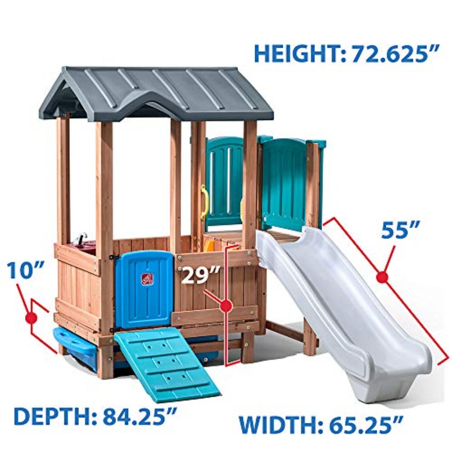 Drewniany domek do zabawy i zj – Kids Outdoor Slide Set recenzja i cena