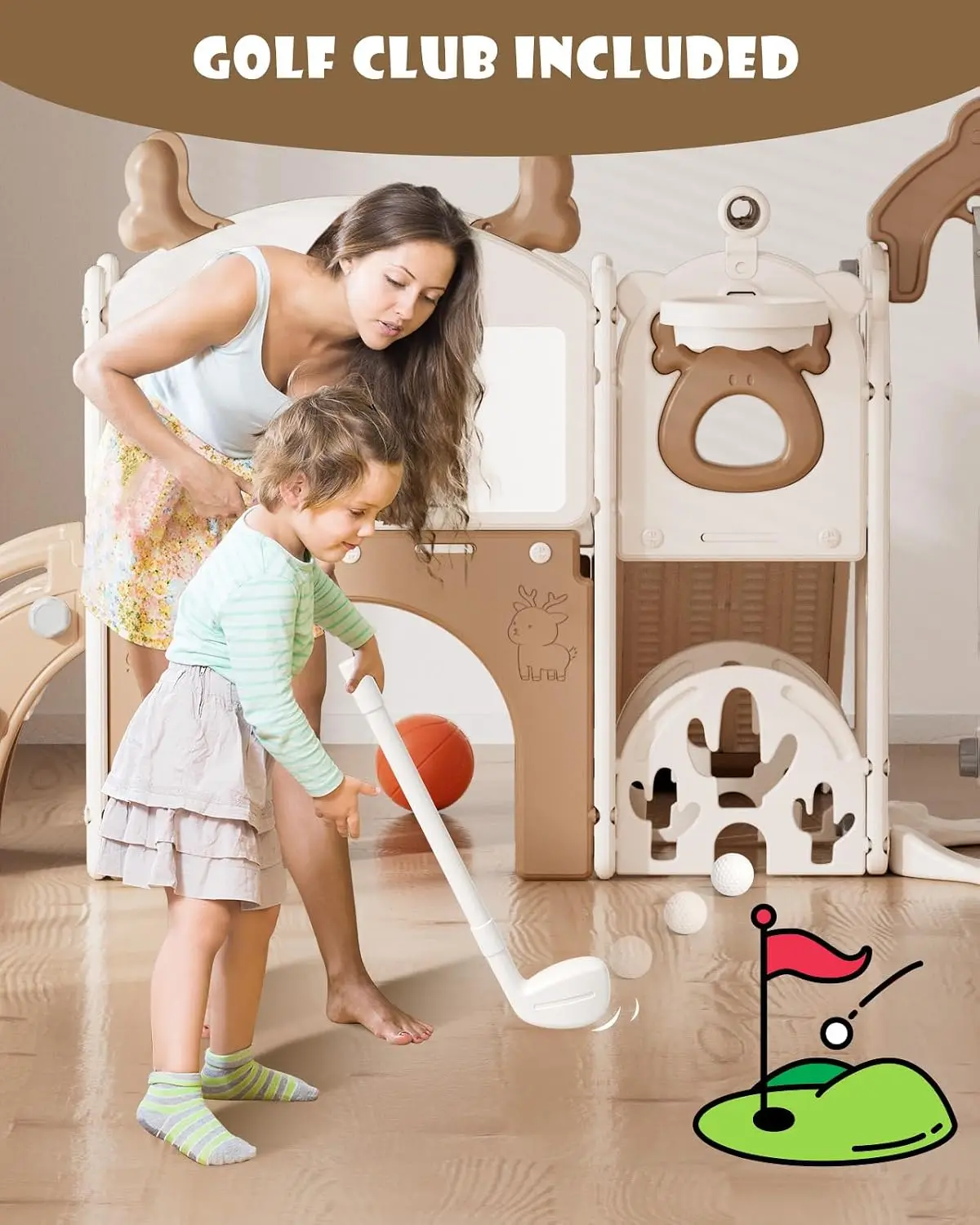 Zestaw zjeżdżalni i huśtawki 1 – Kids Outdoor Slide Set recenzja i cena