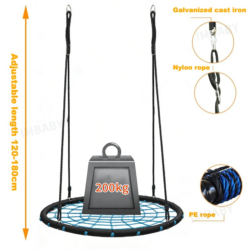IMBABY 100cm Okrągła huśtawka  – Kids Outdoor Nest Swing recenzja i cena