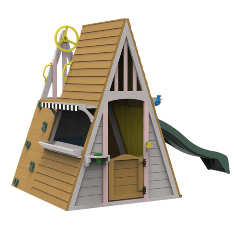 Drewniane zabawki na zewnątrz  – Kids Outdoor Wooden Playhouse recenzja i cena