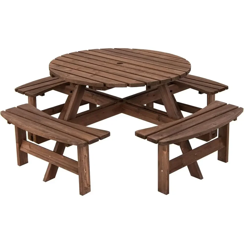 Drewniany zestaw stołu pikniko – Kids Outdoor Bench With Umbrella recenzja i cena