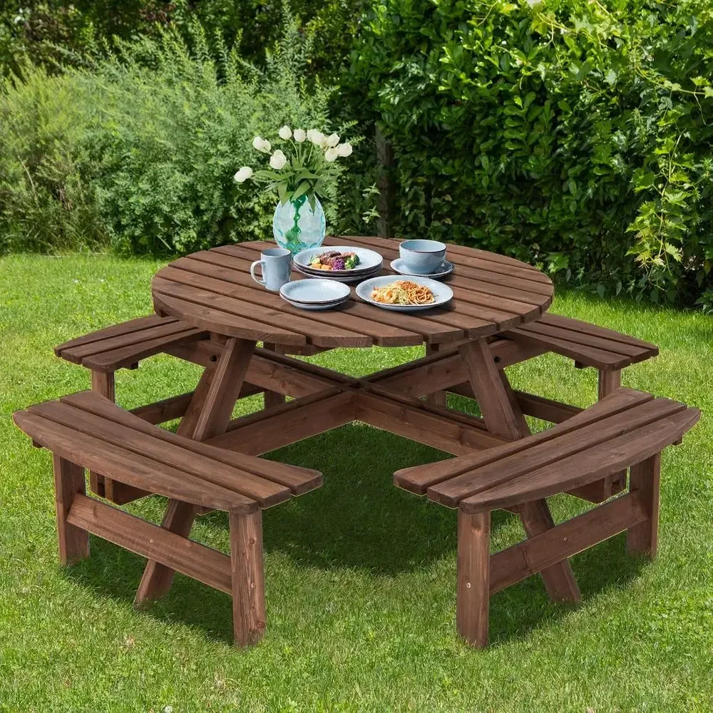 Drewniany zestaw stołu pikniko – Kids Outdoor Bench With Umbrella recenzja i cena