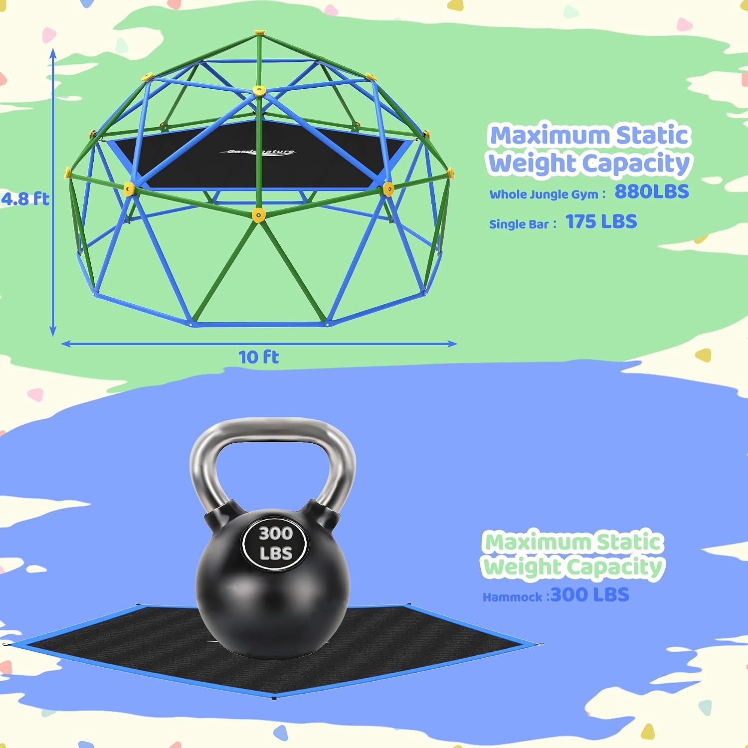 Kopuła wspinaczkowa 3m z hamak – Kids Outdoor Climbing Dome recenzja i cena