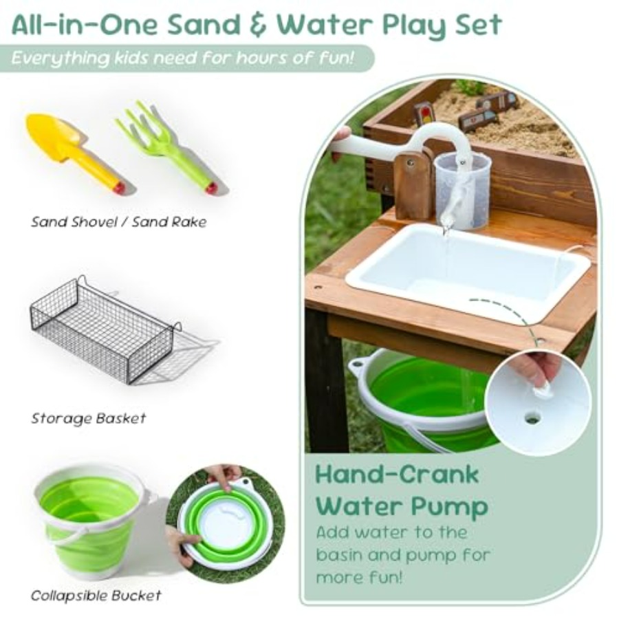 Drewniany stolik do zabawy w p – Kids Outdoor Activity Table recenzja i cena
