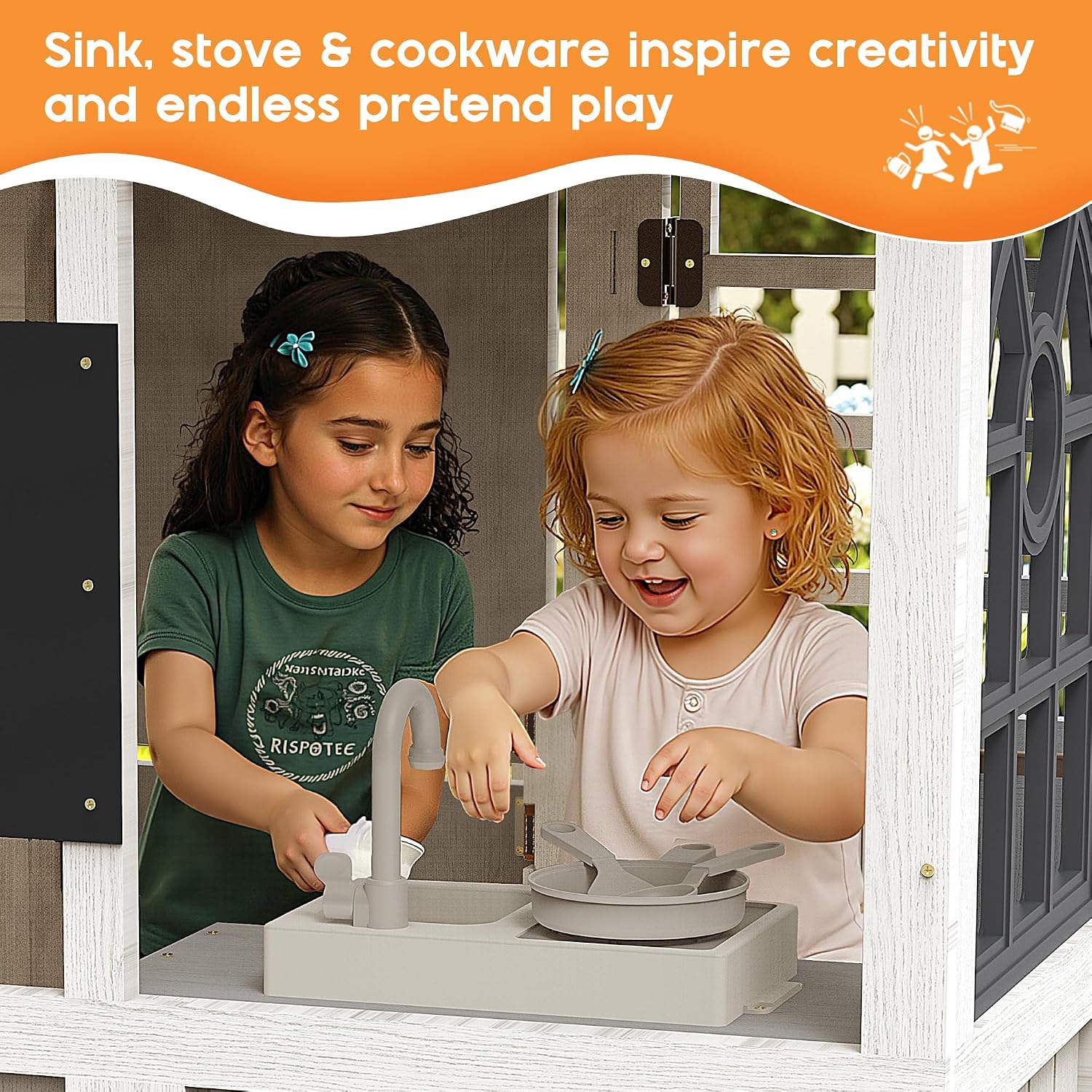 Drewniany domek dla dzieci Alb – Kids Outdoor Wooden Playhouse recenzja i cena